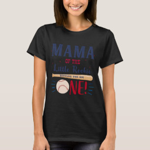 Camiseta Aniversário de Primeiro Ano do Bebê Mama Mom