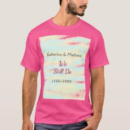 Camiseta Aniversário de renovação de Vow do greenpastel ama