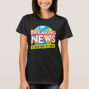 Camiseta Aniversário de Serviço 30 Anos Aniversário de Empr