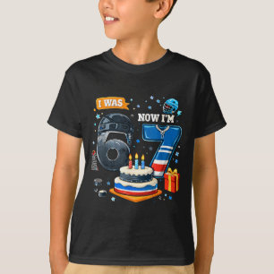 Camiseta Aniversário de Sete Anos de Hóquei Para Crianças E