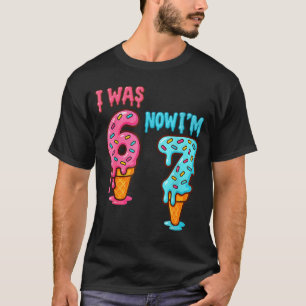 Camiseta Aniversário de Sete Anos Eu Tinha 6 Agora Tenho 7
