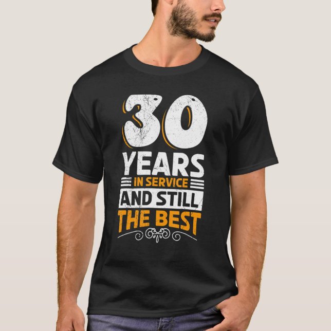 Camiseta Aniversário de Trabalho 30 Anos Aniversário da Emp (Frente)