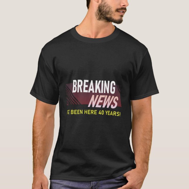 Camiseta Aniversário de Trabalho de 40 anos 40ª Apreciação  (Frente)