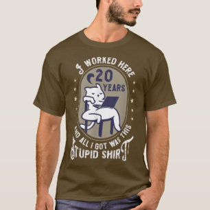 Camiseta Aniversário de Trabalho do 20 20 Anos