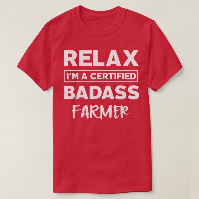 Camiseta Aniversário de trabalho do agricultor certificado  (Frente do Design)