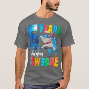 Camiseta Aniversário de tubarão-gato (6 anos de idade) Meni