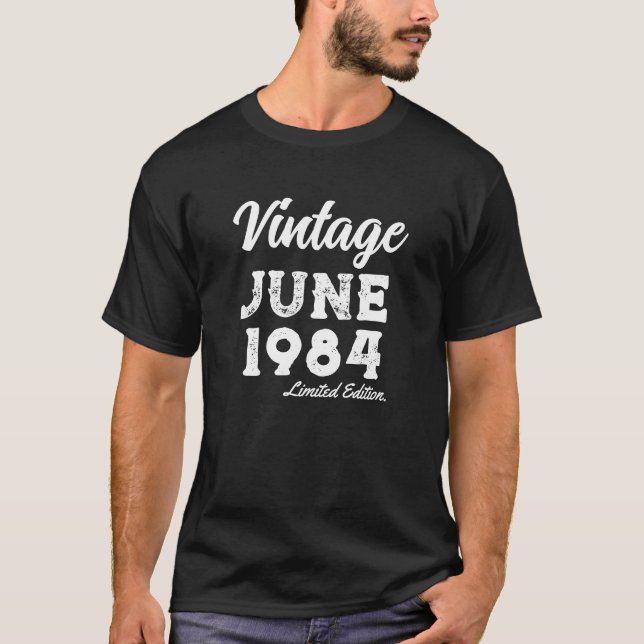 Camiseta Aniversário de Vintage Personalizado (Frente)