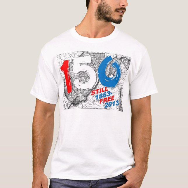 Camiseta Aniversário de West Virginia 150th (Frente)