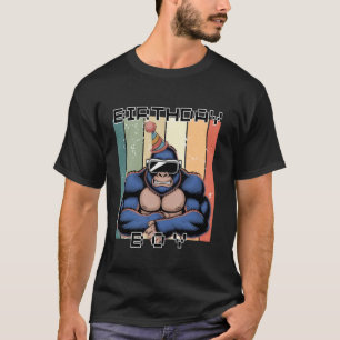 Camiseta Aniversário Decora Macaco Tag VR Gamer Engraçado