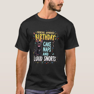 Camiseta Aniversário Divertido Cachorro Bulldog Francês Pre