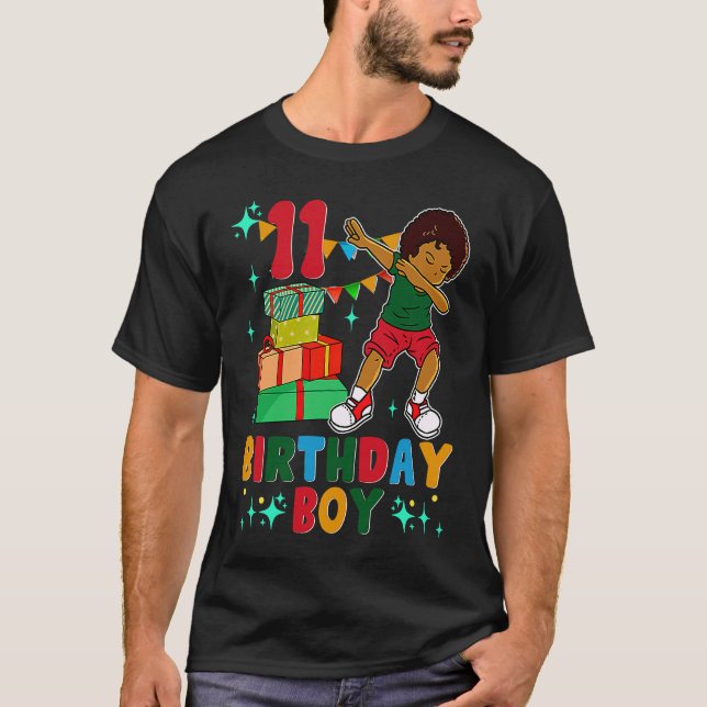 Camiseta Aniversário do 11 de Aniversário Africano-American (Frente)