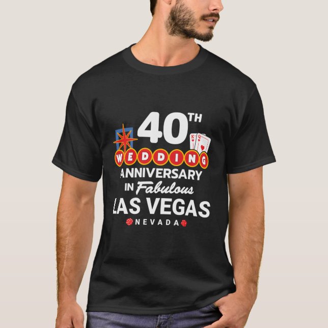 Camiseta Aniversário do 40º Aniversário de Vegas (Frente)