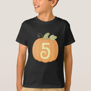 Camiseta Aniversário do 5 de Abóbora de Queda   Festa de Ha