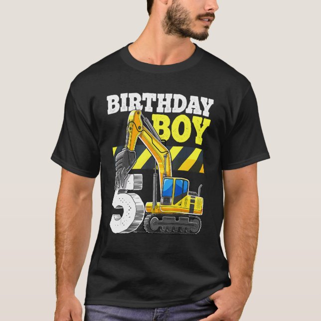 Camiseta Aniversário do 5 de Aniversário Construção V (Frente)