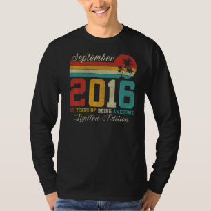 Camiseta Aniversário do 6 de 2016, 6 anos de setembro