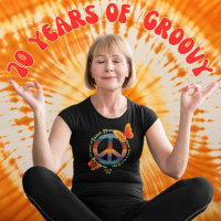 Aniversário do 70 de Borboleta Hippie Retro