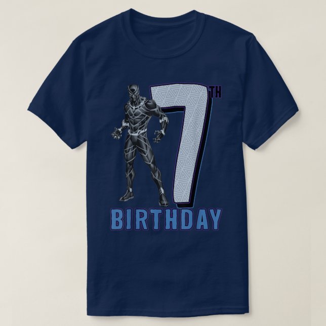 Camiseta Aniversário do 7 de Pantera Escuro (Frente do Design)