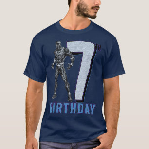 Camiseta Aniversário do 7 de Pantera Escuro