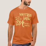 Camiseta aniversário do 80 vintage OrangeCream de 1934 ou<br><div class="desc">Procurando um presente de aniversário original do 80? Está aqui uma camisa do aniversário do divertimento! A fermentação do vintage crafted em 1934 e envelheceu à perfeição - e um ponto para adicionar um nome feito sob encomenda. E! O texto é customizável, assim que você pode mudar ou adicionar um...</div>