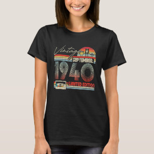 Camiseta Aniversário do 83 de setembro de 1940 Cassete Vint