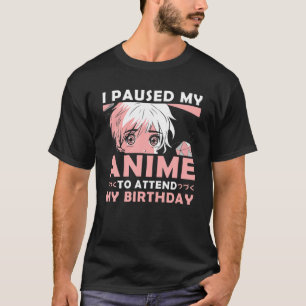 Camiseta Aniversário do Aniversário Anime Merch Kawaii Ot