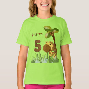 Camiseta Aniversário do Aniversário Tots Giraffe