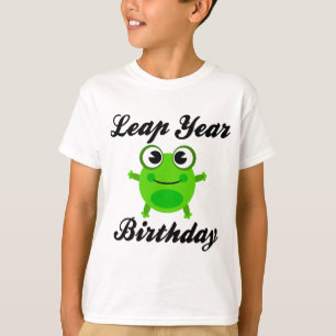 Camiseta Aniversário do ano de pulo, sapo bonito