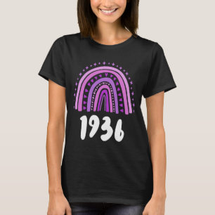 Camiseta Aniversário Do Ano Roxo Do Arco-Íris De 1936