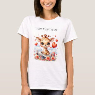 Camiseta Aniversário do Avião da Girafa