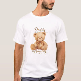 Camiseta Aniversário do Balão Beige do Urso de Teddy