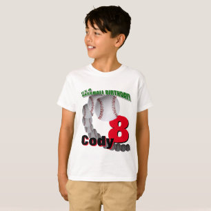 Camiseta Aniversário do basebol - T-SHIRT feito sob