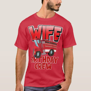 Camiseta Aniversário do Bombeiro Bombeiro Aniversário da Mu