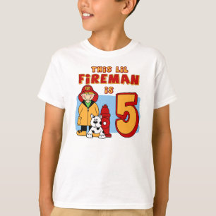 Camiseta Aniversário do bombeiro de Lil 5o