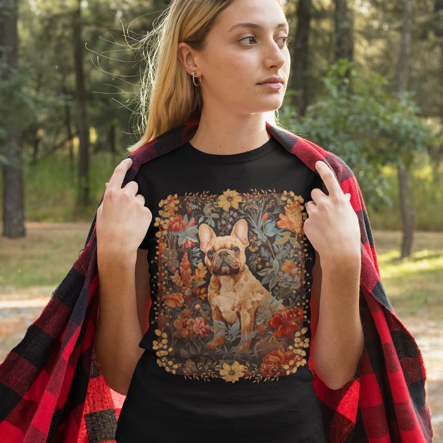 Camiseta Aniversário do Buldogue Francês Jardim Francês (Criador carregado)