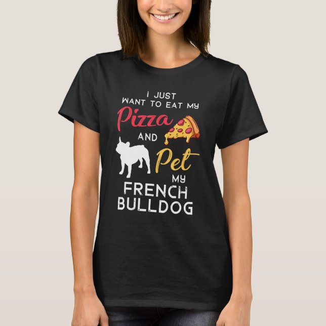 Camiseta Aniversário do Bulldog Dog Pizza Proprietário do X (Frente)