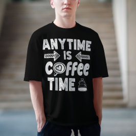 Camiseta Aniversário do Café Time Caffeine Addicto