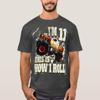 Camiseta Aniversário do Caminhão Monstro de 11 Anos