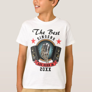 Camiseta Aniversário do Cantor do Coro de Nome Personalizad