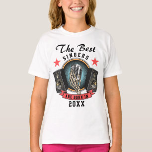 Camiseta Aniversário do Cantor do Coro de Nome Personalizad