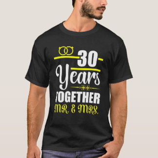 Camiseta Aniversário do Casal de Ideias do 30 Casamento