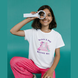 Camiseta Aniversário do Castelo da Casa de Pink Bunt