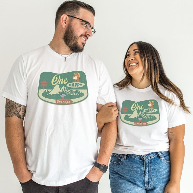 Camiseta Aniversário do Chá de fraldas Russo Woodland Anima (Criador carregado)