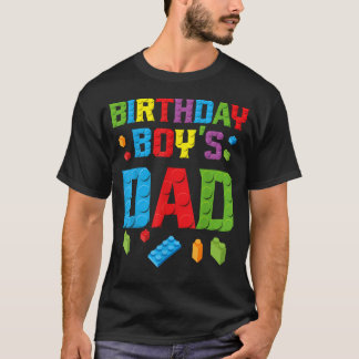 Camiseta Aniversário do Construtor Mestre Pai do Menino de 