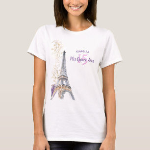 Camiseta Aniversário do costume da torre Eiffel de Anos
