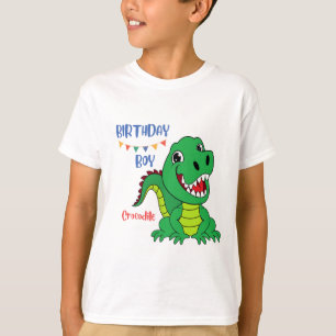 Camiseta Aniversário do Crocodilo, Aniversário do Toddler