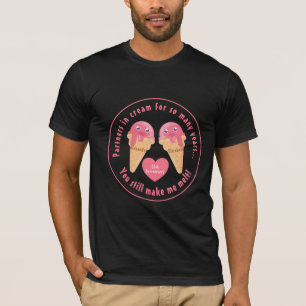 Camiseta Aniversário do desenho animado de kawaii, um cone