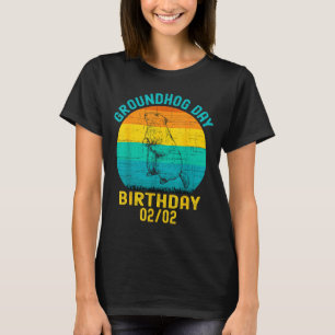 Camiseta Aniversário do Dia da Marmota 2 de Fevereiro Anive