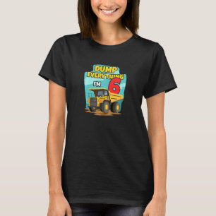 Camiseta Aniversário do Escavador de Caminhões para Constru
