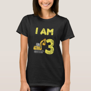 Camiseta Aniversário do Escavador de Caminhões para Constru