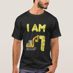 Camiseta Aniversário do Escavador de Caminhões para Constru